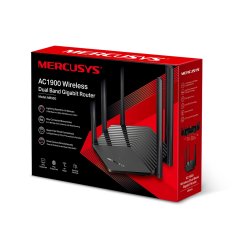 Mercusys Mercusy "AC1900 vezeték nélküli kétsávos gigabites routerSPEED: 600 Mbps 2,4 GHz-en + 1300 Mbps 5 GHz-en SPEC: 6× Fixed Exter
