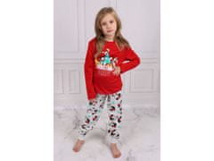 sarcia.eu Miki egér és barátai Disney gyermek karácsonyi pizsama, piros és serleg, OEKO-TEX 18-24 hónap 92cm