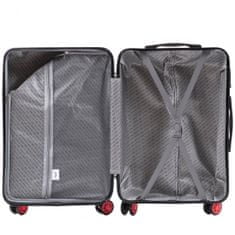 Wings 3 db-os bőrönd készlet 100% polikarbonát L, M, S, piros