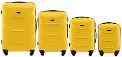 Wings 4 db-os bőröndből álló készlet (L, M, S, XS) sárga