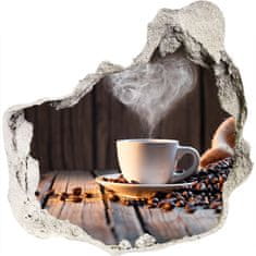 Wallmuralia.hu 3d fali matrica lyuk a falban Csésze kávé 100x100 cm