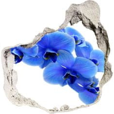 Wallmuralia.hu 3d fali matrica lyuk a falban Kék orchidea 100x100 cm