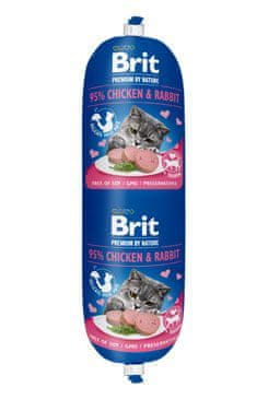 Brit Premium Cat by Nature Kolbász Csirke és nyúl 180g