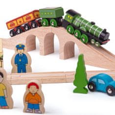 Bigjigs Toys Bigjigs Rail Fából készült vasúti pálya Flying scotsman