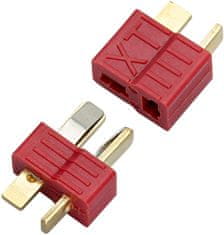 YUNIQUE GREEN-CLEAN 5 pár T-Plug M/F 2 tűs arany csatlakozó adapter piros színben