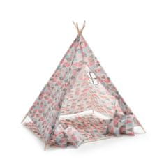 Domifito Teepee sátor wigwam indiai rózsaszín háromszögek
