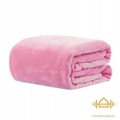 Domifito Puha takaró, flanel, gyapjú, ágytakaró, rózsaszín, 160x200 cm