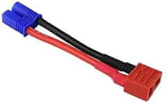 YUNIQUE GREEN-CLEAN 1 részes EC2 apa banán csatlakozó női csatlakozóhoz a T-Plug adapterhez 10cm 16AWG lipo RC akkumulátorhoz, szín piros fekete kék