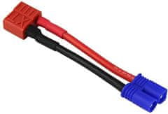 YUNIQUE GREEN-CLEAN 1 részes EC2 apa banán csatlakozó női csatlakozóhoz a T-Plug adapterhez 10cm 16AWG lipo RC akkumulátorhoz, szín piros fekete kék