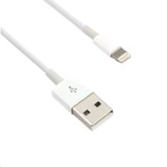 USB 2.0 Lightning kábel (IP5 és magasabb) töltő- és szinkronizáló kábel, 1m, fehér