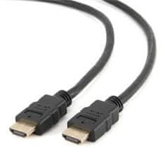 Gembird HDMI-HDMI kábel 4,5m, 1.4, M/M árnyékolt, aranyozott érintkezőkkel, fekete színű