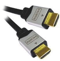 PremiumCord HDMI kábel M/M, arany és fém HQ, 2m