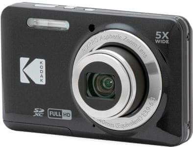 kodak fz55 modern kompakt digitális fényképezőgép hd videók fénykép módok 16mpx fotók arcfelismerés vörösszemhatás-csökkentés usb port és kábel liion akkumulátor