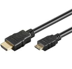PremiumCord HDMI A - HDMI mini C kábel, 2m