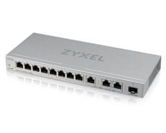 Zyxel XGS1250-12, 12 portos Gigabit webmenedzselt switch 8 portos 1G + 3 portos MultiGig 1/2.5/5/10G + 1 portos SFP+ kapcsolóval