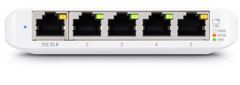 Ubiquiti Switch UniFi Compact USW-Flex-XG, 5 portos (4x 10GbE + 1x 1GbE, 802.3at PoE+ RJ45 bemenet, USB-C), USB-C