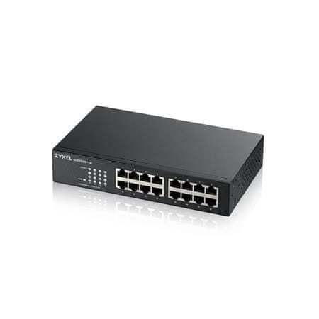 Zyxel GS1100-16, 16 portos Gigabit felügyelet nélküli switch v3