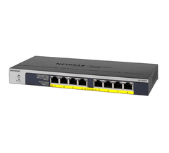 Netgear 8 portos 10/100/1000Mbps Gigabit Ethernet, rugalmas PoE, GS108PP