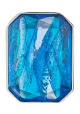 Preciosa Luxus acél gyűrű kézzel préselt cseh kristály kővel Preciosa Ocean Aqua 7446 67 (Kerület 60 mm)