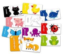 Farfarland Oktatási puzzle - Happy Colors (Double). Színes puzzle kisgyermekeknek. Tanuló játékok gyerekeknek 