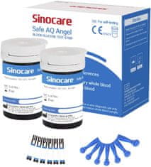 Sinocare 50 cserecsík + 50 lantszetta készlet Safe AQ Angel vércukorszintmérőhöz