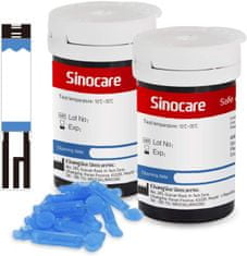 Sinocare 50 cserecsík + 50 lantszetta készlet Safe AQ Smart glükózmérőhöz