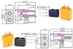 YUNIQUE GREEN-CLEAN Kiváló minőségű Xt60H csatlakozók, férfi-anya burkolatvédelemmel, csatlakozók RC Lipo modell akkumulátorokhoz, 5 pár