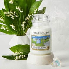 Yankee Candle Classic illatgyertya üvegben nagy Clean Cotton 623 g