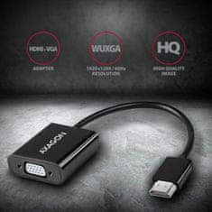 AXAGON RVH-VGAN, HDMI -> VGA reduktor / adapter, FullHD, audió kimenet, micro USB tápcsatlakozó