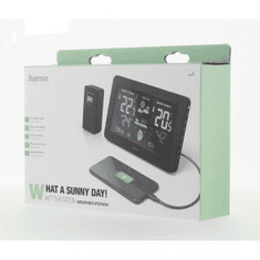 Hama Premium, időjárás-állomás színes kijelzővel és USB töltési funkcióval