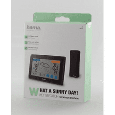 Hama Touch, időjárás-állomás, érzékelő, érintőkapcsoló gombok, fekete