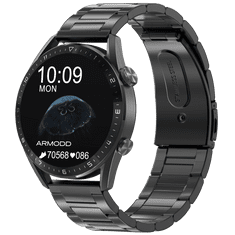 ARMODD  Silentwatch 5 Pro fekete, fém szíjjal + szilikon szíjjal, smartwatch