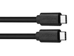 Avacom adat- és töltőkábel USB Type-C - USB Type-C, 100cm, fekete