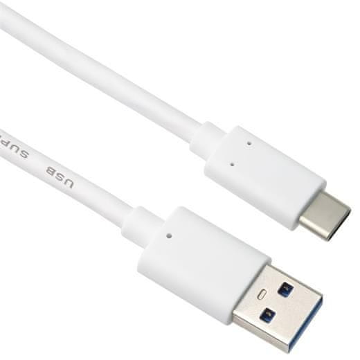 USB-C és USB 3.0 A (USB 3.2 generáció 2, 3A, 10Gbit/s) 0.5m fehér