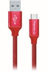 ColorWay Adatkábel Usb /USB-C/ 1m/ 2.1A/ piros
