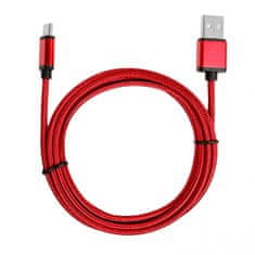 kábel USB - USB C 1,5 m rubin színben