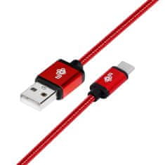 kábel USB - USB C 1,5 m rubin színben