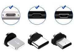 Verkgroup 3 az 1-ben mikro típusú c USB mágneses kábel telefonokhoz 1 m