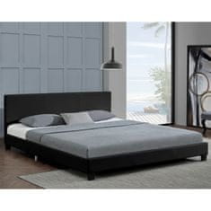 Juskys Kárpitozott ágy ,,Barcelona" 160 x 200 cm - fekete