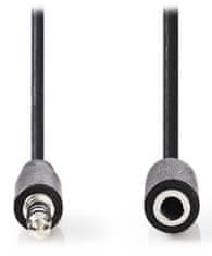 Nedis CAGB22050BK10 - Sztereó audiokábel | 3,5 mm-es dugó - 3,5 mm-es aljzat | 1 m | Fekete