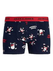 Jack&Jones 5 PACK- férfi boxeralsó JACSMILEY 12220943 Navy Blazer Black - Black - Scarlet sage - Scarlet sage (Méret S)