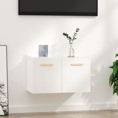 Greatstore magasfényű fehér szerelt fa faliszekrény 60 x 36,5 x 35 cm