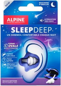 alpine SleepDeep hosszú élettartamú füldugók hipoallergén anyagból mosható Hollandiában készült ideális a zavartalan alvás hallásvédelem