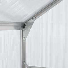30Plus Alumínium oldalsó üvegház 3 m², 1 tetőablakkal, padló alapokkal együtt