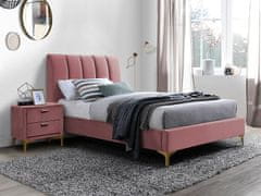 Signal Kárpitozott ágy MIRAGE VELVET 90 x 200 cm rózsaszín/arany
