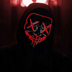 Malatec Scary izzó maszk fekete vörös