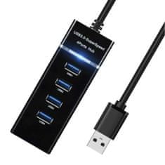 Izoksis 4 portos USB 3.0 elosztó dokkoló állomás elosztó + adapter