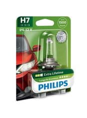 PHILIPS Autó izzó H7 12972LLECOB1, LongLife EcoVision, 1 db csomagban