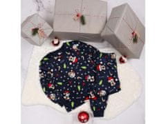sarcia.eu DISNEY Mickey Mouse Gyermek karácsonyi pizsama, bársony, sötétkék 5-6 éves 116 cm
