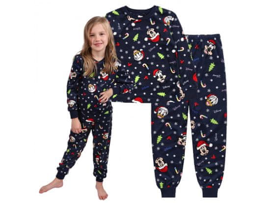 sarcia.eu DISNEY Mickey Mouse Gyermek karácsonyi pizsama, bársony, sötétkék
